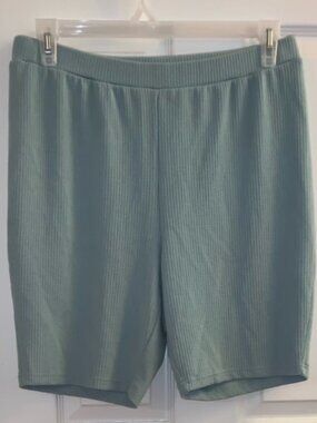 Eloquii Mint Green Bike Shorts, 2x